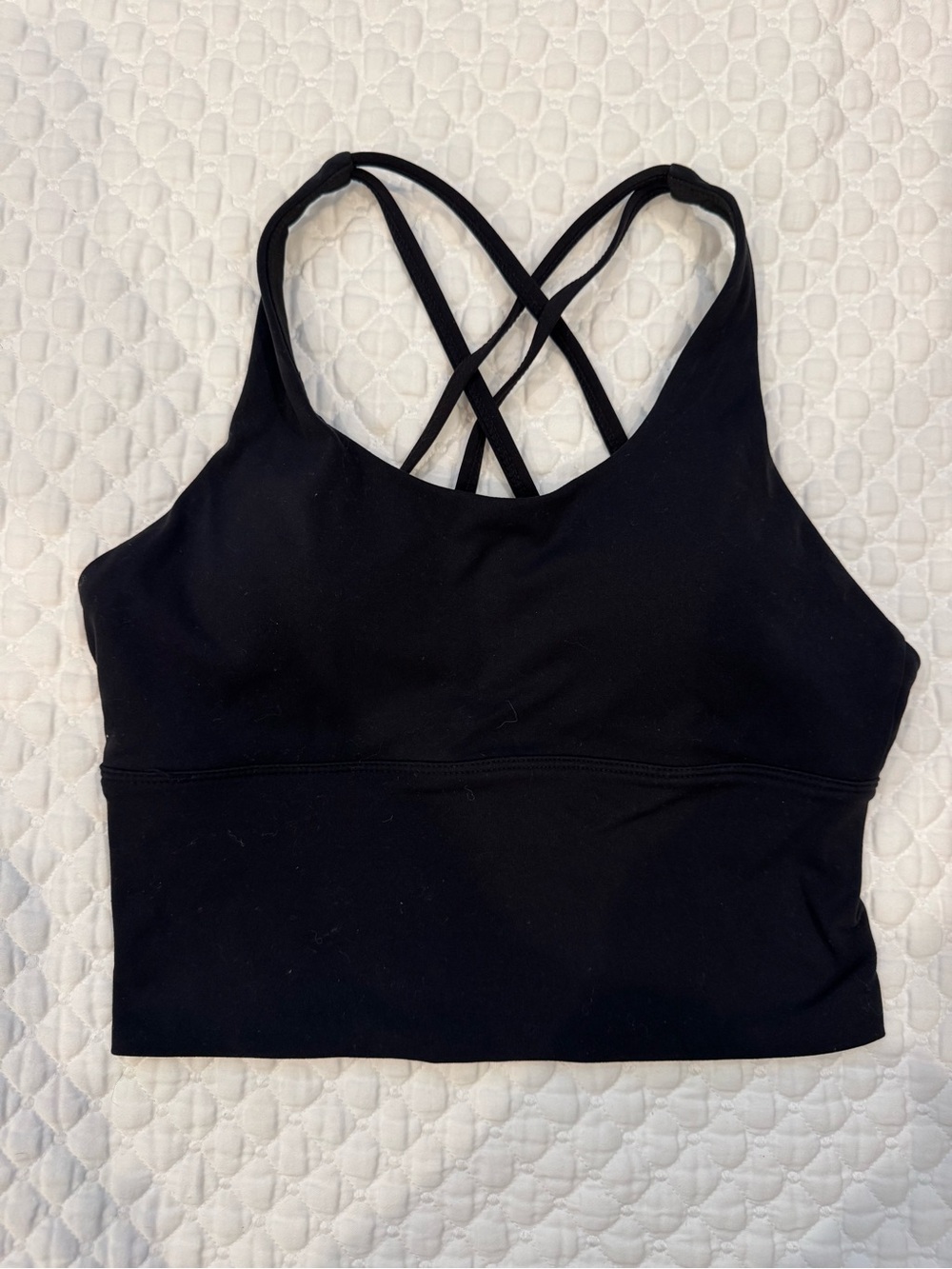 Black Strappy Back Sports Bra - Picture 5 of 6